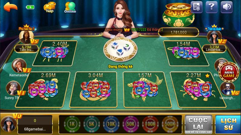 Hướng dẫn cách chơi bầu cua tôm cá đơn giản tại 68gamebai 2 68 game bài là địa điểm chơi bầu cua tôm cá online cực kỳ uy tín