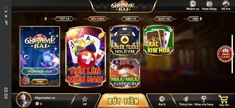 68gamebai - Sòng Casino Trực Tuyến Uy Tín Nhất 2 Sòng bài tại 68 game bài có rất nhiều trò chơi hấp dẫn