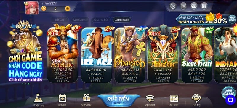 Genvip club - Cổng game giải trí uy tín nhất hiện nay 2 Game Slot cá cược tại Genvip club