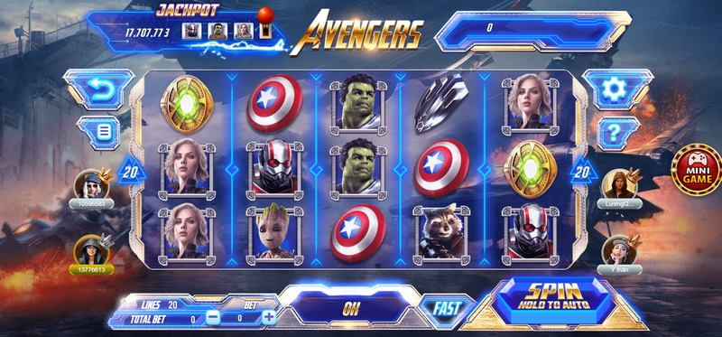 Slot game Avengers là siêu phẩm khá mới lạ