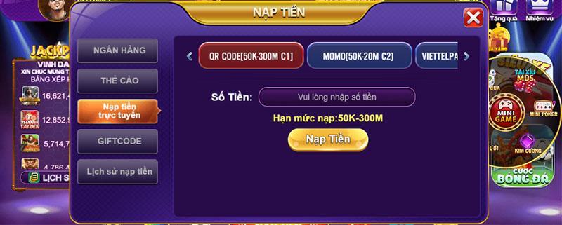 Hướng dẫn nạp rút tiền khi chơi game Classic-Fruits