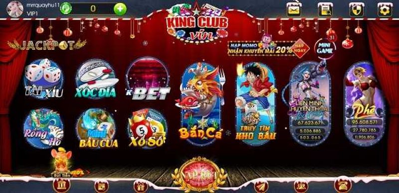 Kingclub vin - Sảnh game đổi thưởng siêu hấp dẫn năm 2024 1 Khám phá cổng game kingclub vin