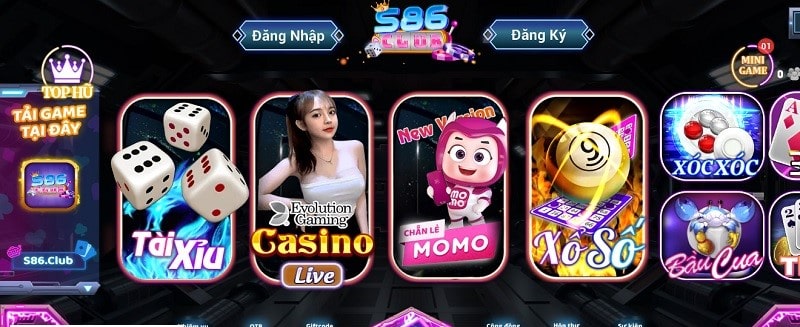 S86 Club - Sân chơi giả trí an toàn, nhận thưởng cực đã 3 Những trò chơi Casino cực hấp dẫn đang có tại cổng game