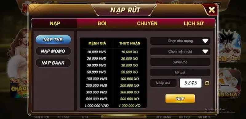 Xo68 Club - Đẳng cấp cổng game uy tín hàng đầu tại Việt Nam 6 Hướng dẫn cách nạp tiền vào xo68 club