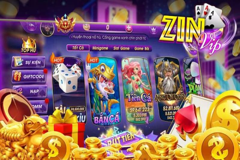 ZinVip Live - Cổng game đổi thưởng uy tín hàng đầu tại Việt Nam 2 Những trò chơi có tại ZinVip Live