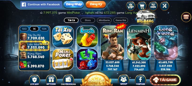 Nhiều game slot đổi thưởng phổ biến và uy tín tại b79 club