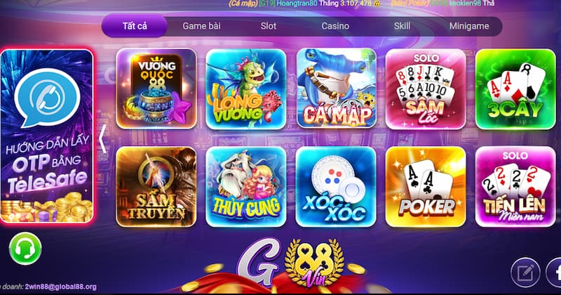 G88 vin - Cổng game cá cược đổi thưởng uy tín nhất 2024 2 Tham khảo kho trò chơi có tại cổng game G88 vin