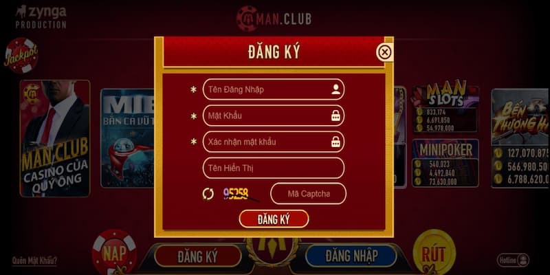 Man club - Chi tiết về cổng game đổi thưởng số 1 Việt Nam 3 Hướng dẫn đăng ký Man club
