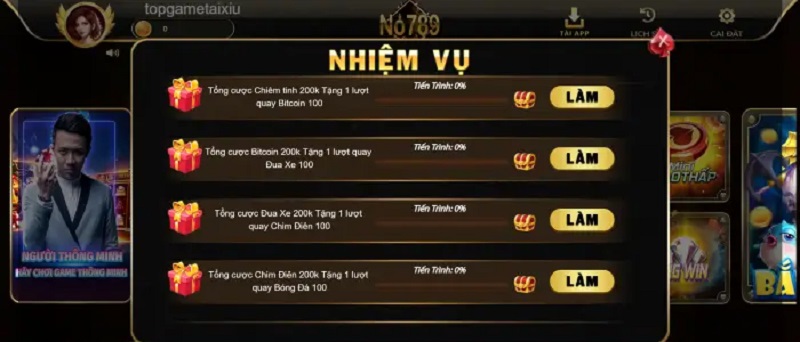 No789 club - Điểm đến đẳng cấp dành cho game thủ đam mê nổ hũ 6 Tham gia các nhiệm vụ nhận thưởng tại No789 club