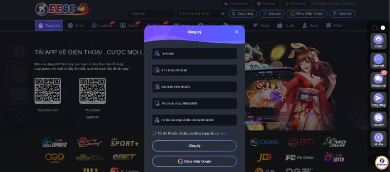EE88 - Đánh giá chi tiết nhà cái uy tín hàng đầu Việt Nam 5 Đăng ký tài khoản mới trải nghiệm giải trí tại EE88