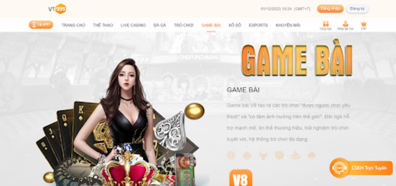 VT999 - Xứng danh sân chơi cá cược uy tín nhất Việt Nam 3 Game bài thiết kế mới lạ